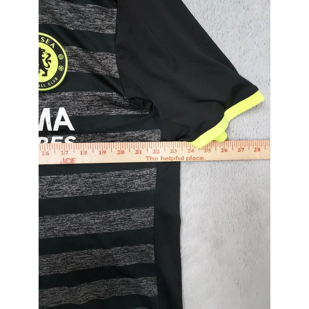 Chelsea FC Soccer Jersey Mens XL Adidas Climacool Grey Black Yellow Yokohama